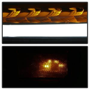 Toyota Tundra Headlights - SPYDER - DRL LED Light Bar Projector - Black Smoke - `14-`17