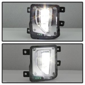 Chevrolet Silverado 1500 Fog Lights - SPYDER - OEM Style Full LED w/Switch - Clear - `16-`18