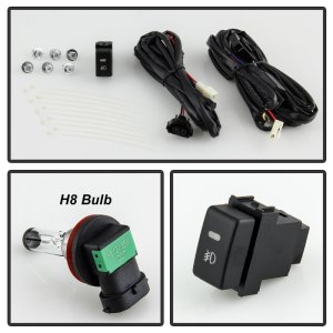 Nissan Titan Fog Lights - SPYDER - OEM Style w/Switch - Clear - `16-`18