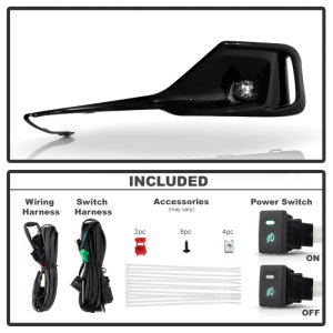 Honda Accord Fog Lights - SPYDER - OEM Full LED w/Switch - Clear - `21-`22