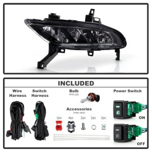 Nissan Maxima Fog Lights - SPYDER - OEM LED Fog Lights w/Switch - Clear - `16-`18