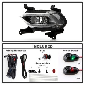 Hyundai Santa Fe Fog Lights - SPYDER - OEM Style with Switch - Clear - `19-`20