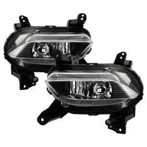 Hyundai Santa Fe Fog Lights - SPYDER - OEM Style with Switch - Clear - `19-`20