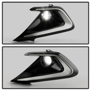 Toyota Corolla Hatchback Fog Lights - SPYDER - OEM Full LED w/ Switch - Clear - `23-`24