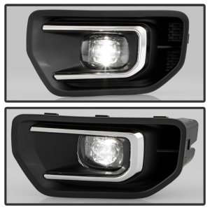 GMC Yukon Fog Lights - SPYDER - OEM Full LED + Universal Switch - Clear - `21-`23