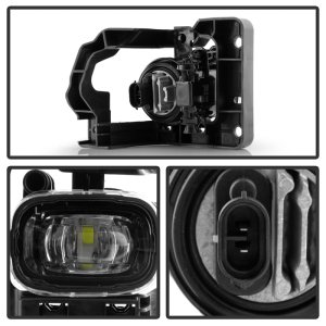 GMC Yukon XL Denali Fog Lights - SPYDER - OEM Full LED + Universal Switch - Clear - `21-`23