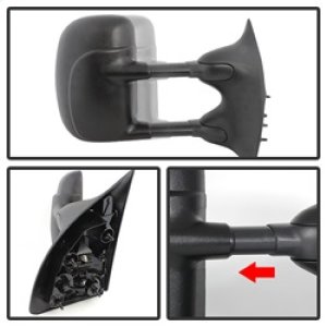 Ford F-350 Super Duty Side Mirror - Right - SPYDER - xTune Manual Extendable Manual Adjust - `02-`07