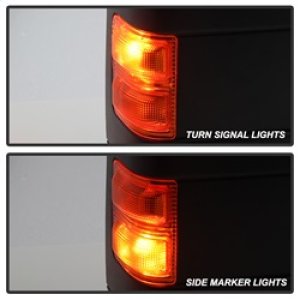 Ford F-250 Super Duty Side Mirror - Right - SPYDER - xTune + Manual Extendable + Manual Adjust + LED Signal (Amber) - Amber - `99-`14