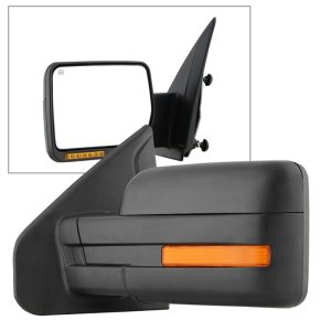 Ford F-150 Side Mirror - Left - SPYDER - xTune Power Heated Amber LED Signal OE Style - Amber - `07-`14