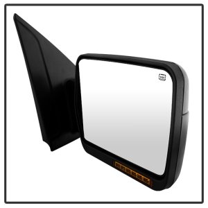 Ford F-150 Side Mirror - Left - SPYDER - xTune Power Heated Amber LED Signal OE Style - Amber - `07-`14
