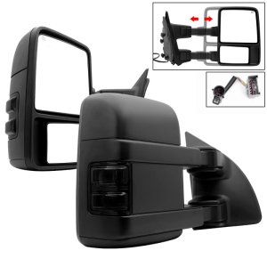 Ford F-350 Super Duty Side Mirrors - Left + Right - SPYDER - xTune G2, Telescoping, Heated, Smoked Signal - Smoke - `99-`07