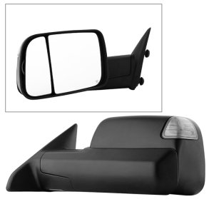 Ram 1500 Side Mirror - Left - SPYDER - Manual Extendable, Power Heated Adjustable, LED Turn Signal - Black - `10-`12 Ram 1500 Side Mirror - Left - SPYDER - Manual Extendable, Power Heated Adjustable, LED Turn Signal - Black - `10-`12
