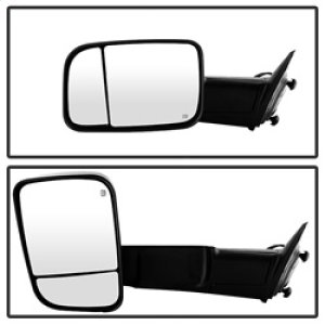 Ram 1500 Side Mirror - Left - SPYDER - Manual Extendable, Power Heated Adjustable, LED Turn Signal - Black - `10-`12