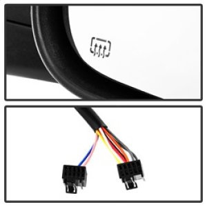 Dodge Ram 1500 Side Mirror - Right - SPYDER - Manual Extendable, Power Heated/Adjustable, LED Turn Signal - Black - `09-`10