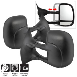 Ford SuperDuty Side Mirrors - Left/Right - SPYDER - xTune Manual Extendable - `02-`07