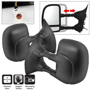 Ford F-250 Super Duty Side Mirrors - Left + Right - SPYDER - xTune, Manual Extendable, Power Adjust - `02-`07