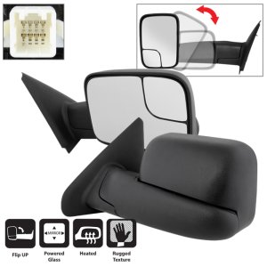 Dodge Ram 2500 Side Mirrors - Left And Right - SPYDER - Manual Extendable, Power Heated/Adjustable - `02-`09