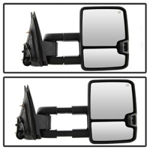 Chevrolet Silverado Side Mirrors - Left and Right - SPYDER - Heated LED Signal Telescoping - Smoke - `14-`16