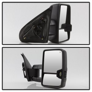 Chevrolet Silverado Side Mirrors - Left and Right - SPYDER - Heated LED Signal Telescoping - Smoke - `14-`16
