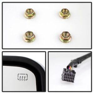 Chevrolet Silverado Side Mirrors - Left and Right - SPYDER - Heated LED Signal Telescoping - Smoke - `14-`16
