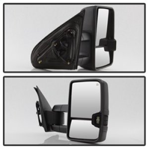 Chevrolet Silverado Side Mirrors - Left and Right - SPYDER - Heated LED Signal Telescoping - Smoke - `14-`16
