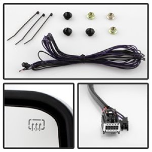 Chevrolet Silverado Side Mirrors - SPYDER - G3 Power Heated Amber LED Signal - Chrome - `07-`13