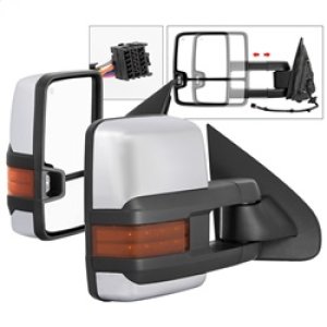 Chevrolet Silverado Side Mirrors - SPYDER - Heated Amber LED Signal G3 Power Telescoping - Chrome - `14-`16