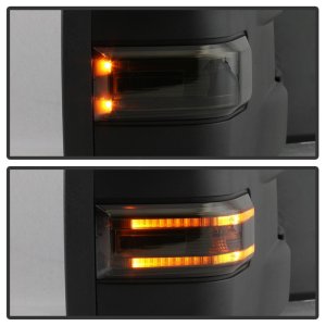 Ford F-150 Side Mirrors - SPYDER - Heated LED Telescoping - Smoke - `15-`17