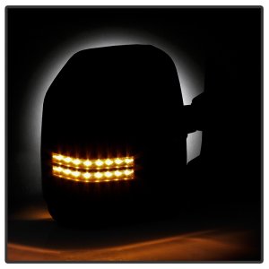 Ford SuperDuty Side Mirrors - SPYDER - Heated LED Telescoping - Smoke - `99-`07