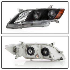 Toyota Camry Headlights - SPYDER - Halogen OEM - Black - `07-`09