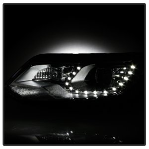 Volkswagen Tiguan Headlights - SPYDER - DRL LED Projector - Chrome - `12-`17