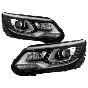 Volkswagen Tiguan Headlights - SPYDER - DRL LED Projector - Chrome - `12-`17 Volkswagen Tiguan Headlights - SPYDER - DRL LED Projector - Chrome - `12-`17