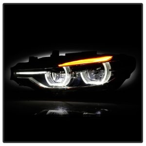BMW 3 Series Headlights - SPYDER - LED Projector - Chrome - `12-`27