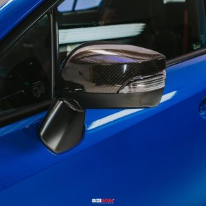 Subaru WRX STI Mirror Caps - Seibon - Carbon Fiber - `15-`20