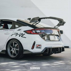 Honda Civic Type R Rear Diffusers - Seibon - MB-Style - Carbon Fiber - `23-`27