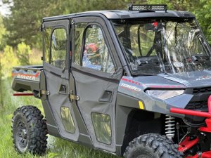 Polaris Ranger Crew 1000 XP Rear Door Kit - Seizmik - Framed, UV Resistant - `18-`27