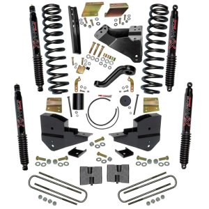 Ford F-250 Super Duty Suspension Lift Kit - Skyjacker - 6 Inch Lift + Black MAX Shocks - Black - 2023+