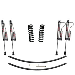 Ford F-250 Super Duty Suspension Lift Kit - Front + Rear - Skyjacker - 2.0 Adventure Series Remote Reservoir Monotube Shocks, Softride Add-A-Leaf Springs - `08-`11