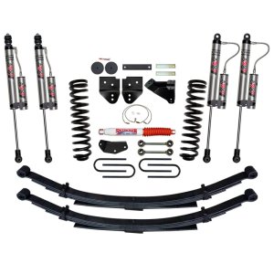 Ford F-350 Super Duty Suspension Lift Kit - Front + Rear - Skyjacker - 4in SYSTEM with ADX 2.0 Remote Reservoir Monotube Shocks - 2008