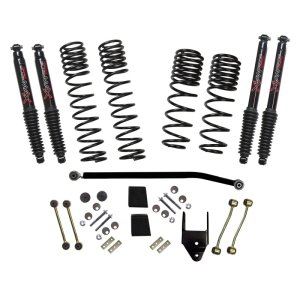 Jeep JL Rubicon Suspension Lift Kit - Skyjacker - 3.5-4in Dual Rate Long Travel w/Blk Max Shocks - Black - 2020