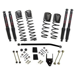 Jeep JL Rubicon Suspension Lift Kit - Skyjacker - 3.5-4in Dual Rate Long Travel w/Blk Max Shocks - Black - 2020