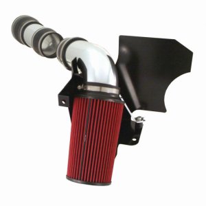 Ford SD Performance Air Intake - Spectre - Clear Anodized w/Red Filter - `99-`03