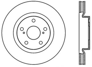 Toyota Camry Brake Rotors (1) - Front - Stoptech - Premium Cryostop - Black - `07-`17 Toyota Camry Brake Rotors (1) - Front - Stoptech - Premium Cryostop - Black - `07-`17