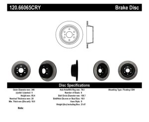 Chevrolet Avalanche Brake Rotors (2) - Front + Rear - Stoptech - Premium Cryostop Rotors - Black - `07-`13