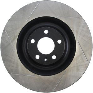Audi A8 Quattro Brake Rotor (1) - Front Right - Stoptech - Sport Slotted Cryo - Black - `05-`10