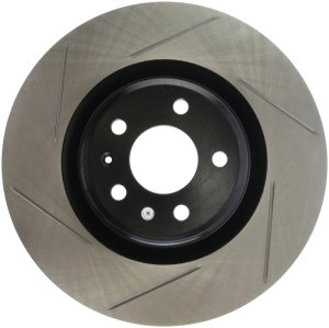 Audi S5 Brake Rotor (1) - Front Right - Stoptech - Slotted Sport - Black (e-coated) - `08-`11