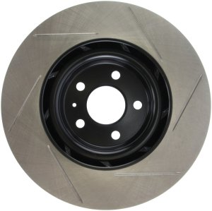 Audi S5 Brake Rotor (1) - Front Right - Stoptech - Slotted Sport - Black (e-coated) - `08-`11