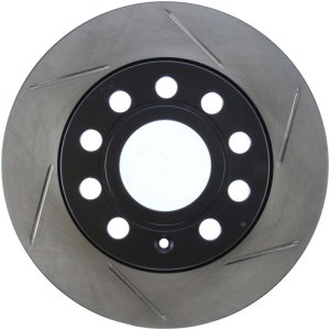 Audi A3 Quattro Brake Rotor (1) - Rear Left - Stoptech - Slotted Sport - Black - `04-`05