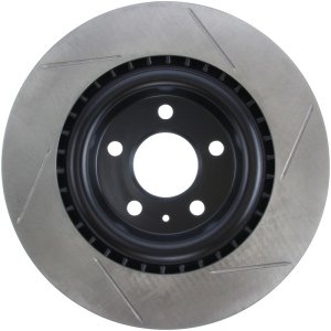 Audi A6 Brake Rotor (1) - Rear Right - Stoptech - Sport Slotted - Black - `14-`19