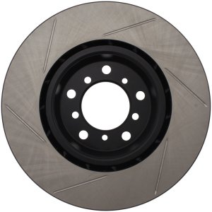 BMW M3 Brake Rotor (1) - Front Left - Stoptech - Slotted Sport - Black - `01-`06